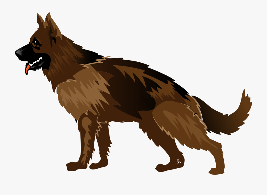 Collection Of Free Dog Vector German Shepherd - Cartoon German Shepherd Dogs, Transparent Clipart