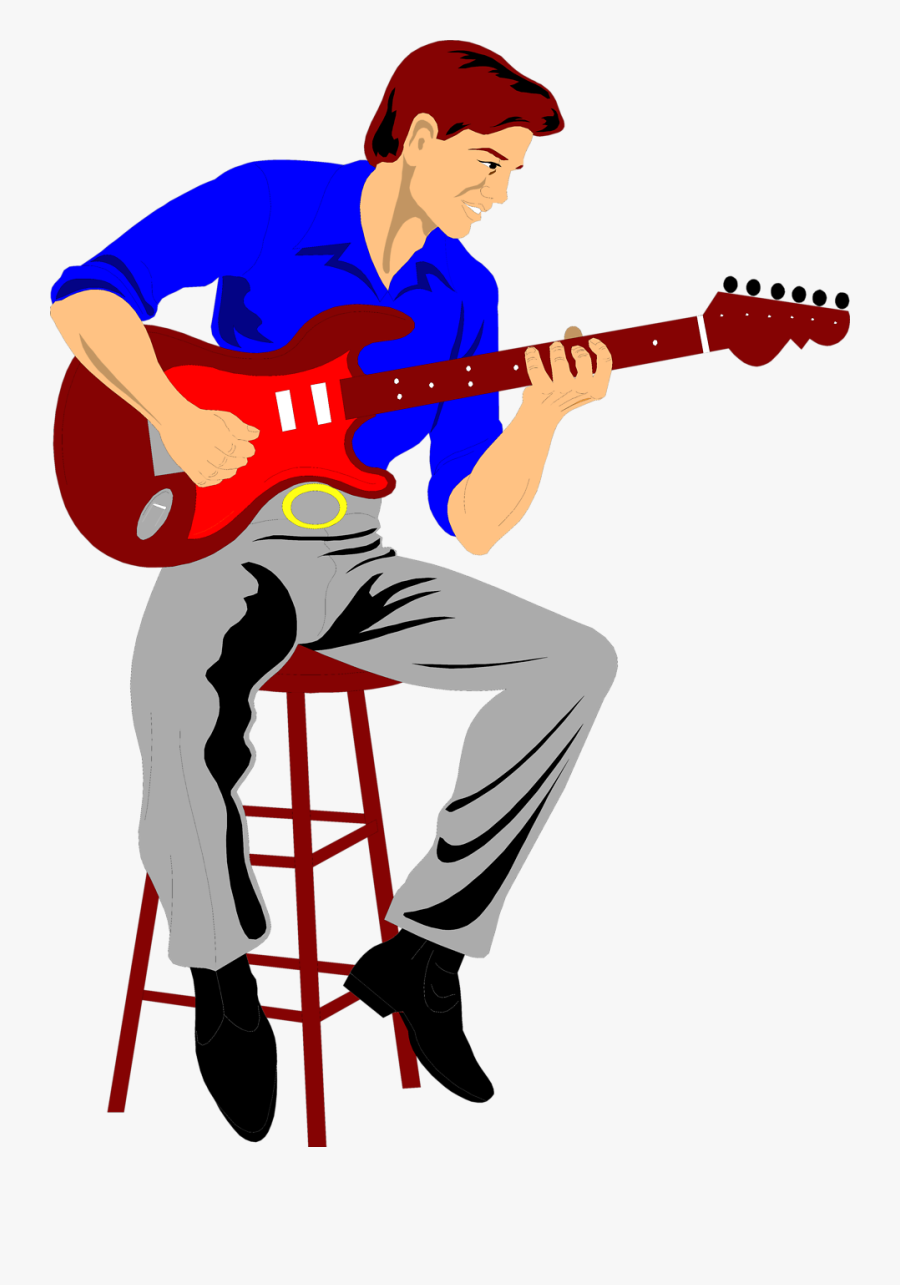 Girl Playing Guitar Clipart - Play The Guitar Png, Transparent Clipart