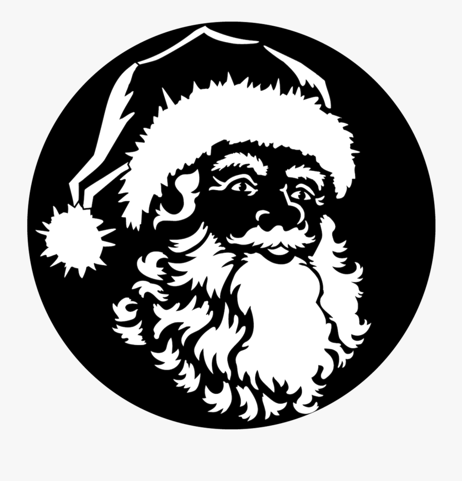 Santa"s Face - Illustration, Transparent Clipart