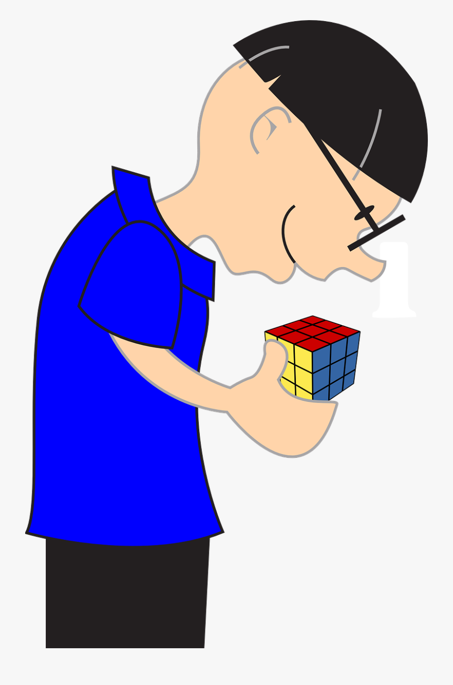 Boy, Man, Cube, Toy, Game, Holding, Playing, Nerd - Presbyopia Meaning In Hindi, Transparent Clipart