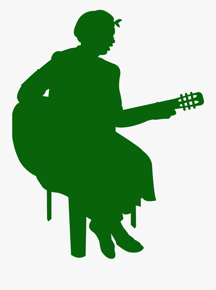 Old Woman Singing Silhouette, Transparent Clipart