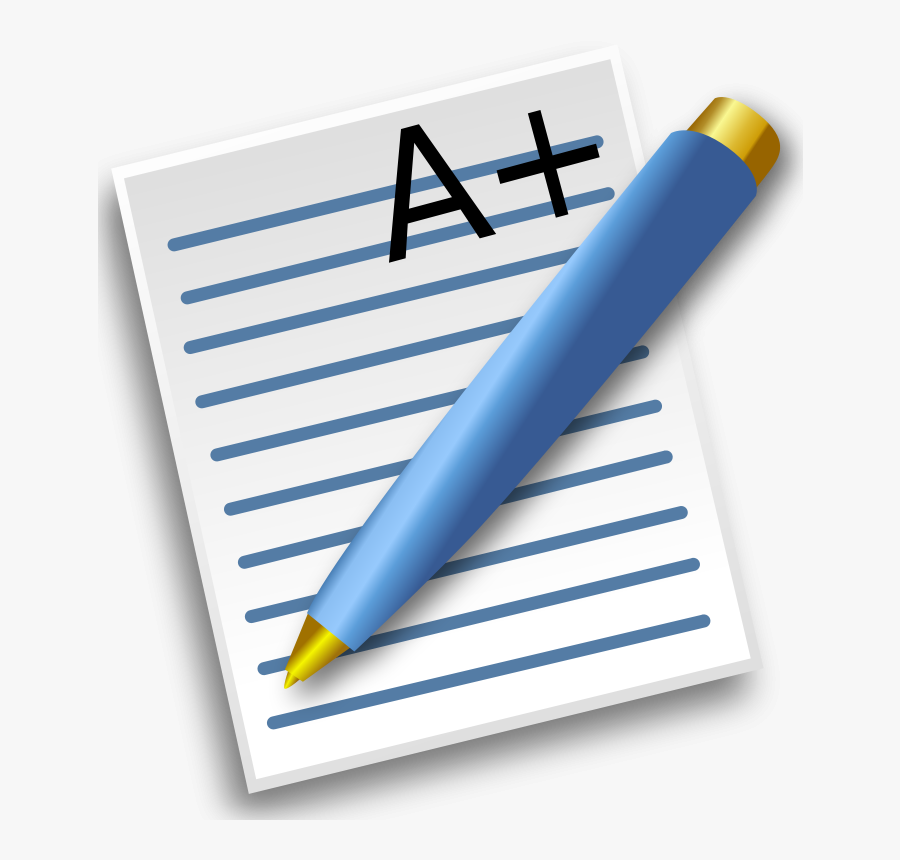 Grade - School Paper And Pencil, Transparent Clipart