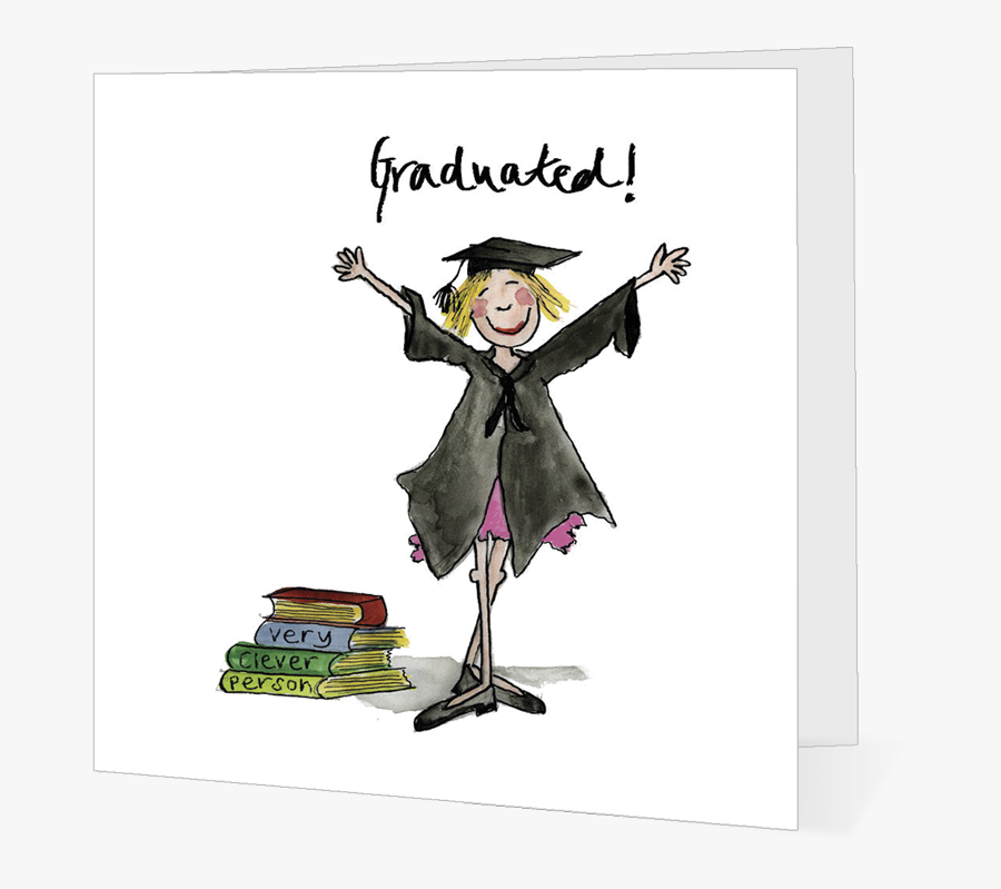 Graduation Girl Singing For Joy - Cartoon, Transparent Clipart