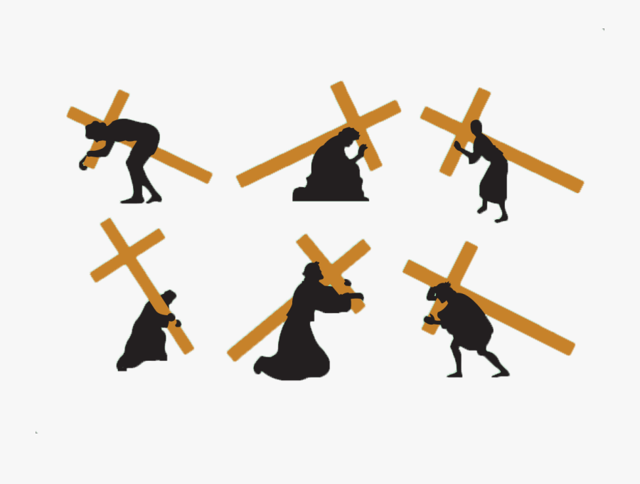 Christian Cross Euclidean Vector Crucifixion Of Jesus - Carrying Of The Cross Vector, Transparent Clipart
