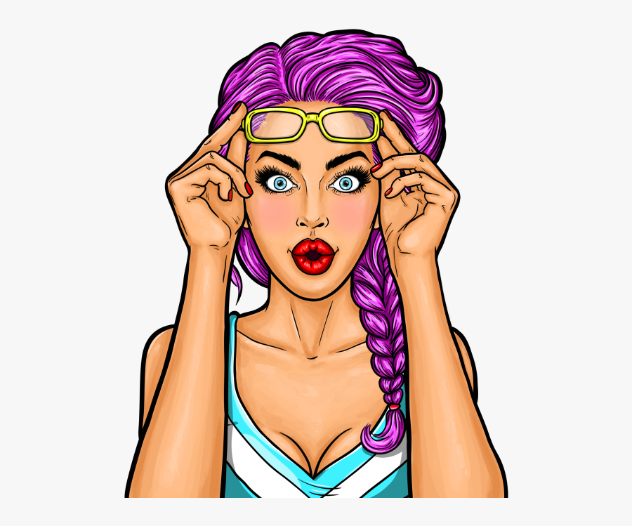 Transparent Child Singing Clipart - Pop Art Girl Png, Transparent Clipart