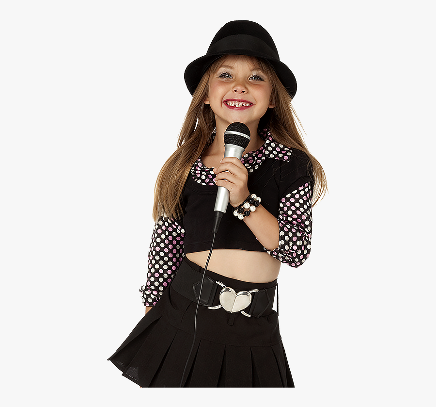 Vocals - Singing - Girl With Microphone, Transparent Clipart