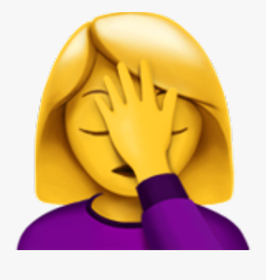 Woman Facepalming Emoji Clipart , Png Download - Woman Facepalming Emoji, Transparent Clipart