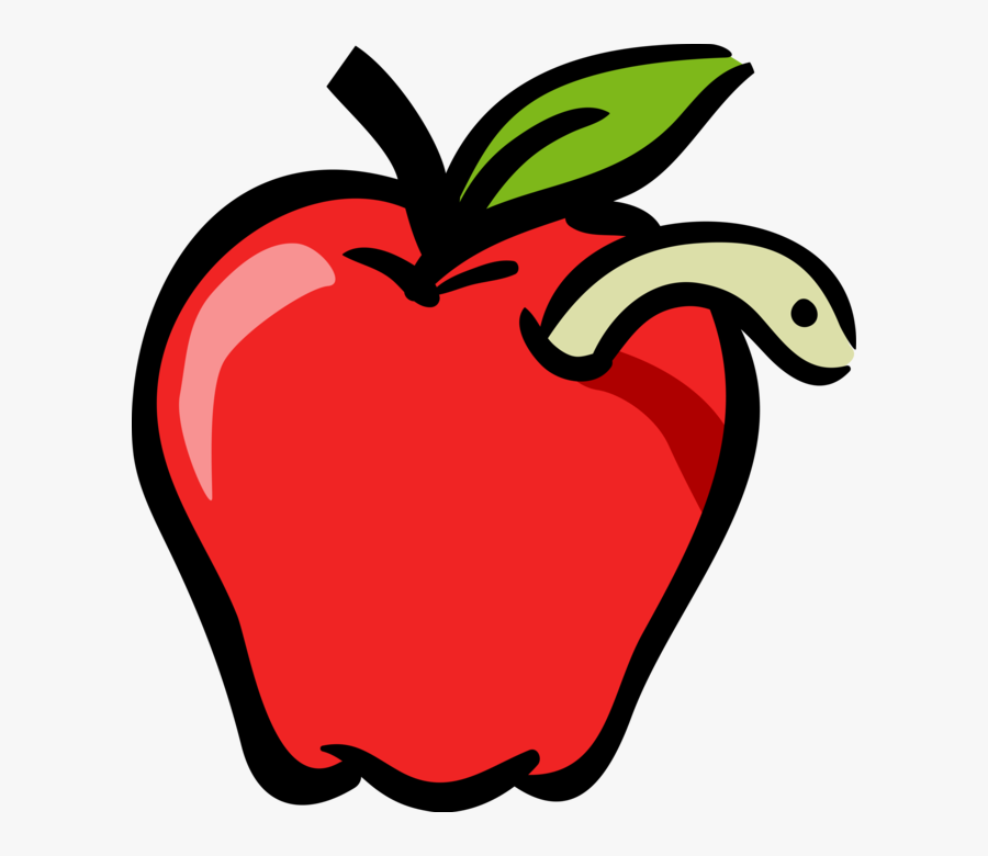 Maça Com Minhoca Png, Transparent Clipart