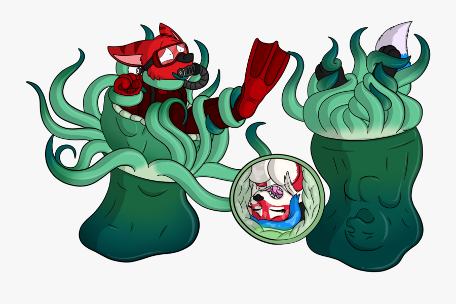 Transparent Sea Anemone Clipart - Cartoon, Transparent Clipart