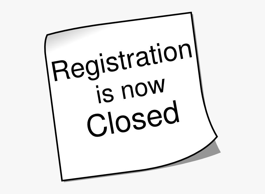 Registration Close, Transparent Clipart