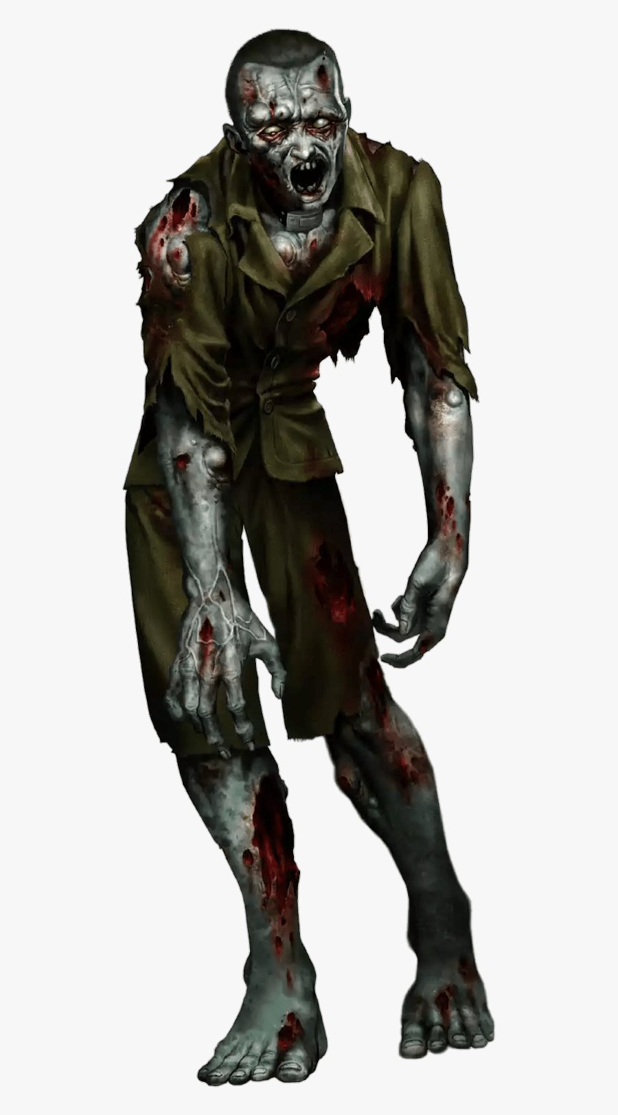 Creepy Zombie - Resident Evil Code Veronica Zombie, Transparent Clipart
