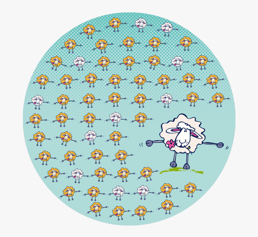 Counting Sheep Round Placemat "
 Class= - Circle, Transparent Clipart
