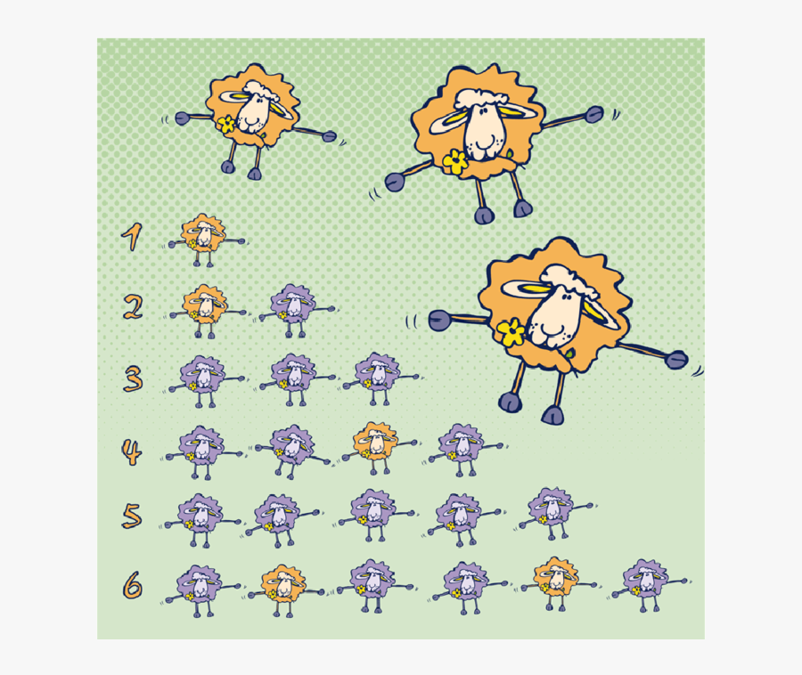 Counting Sheep Square Picture "
 Class= - Cartoon, Transparent Clipart
