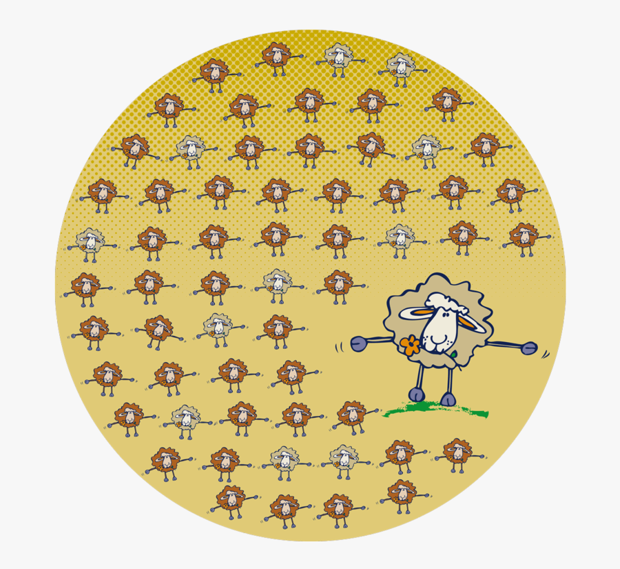 Counting Sheep Round Placemat "
 Class= - Skjold Tegning, Transparent Clipart