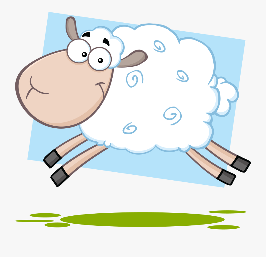 Count Sheep - Ram Cartoon Character, Transparent Clipart
