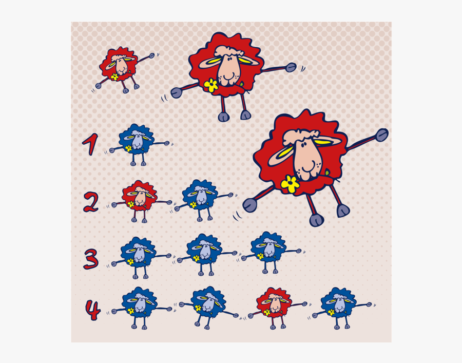 Counting Sheep Square Coaster "
 Class= - Cartoon, Transparent Clipart