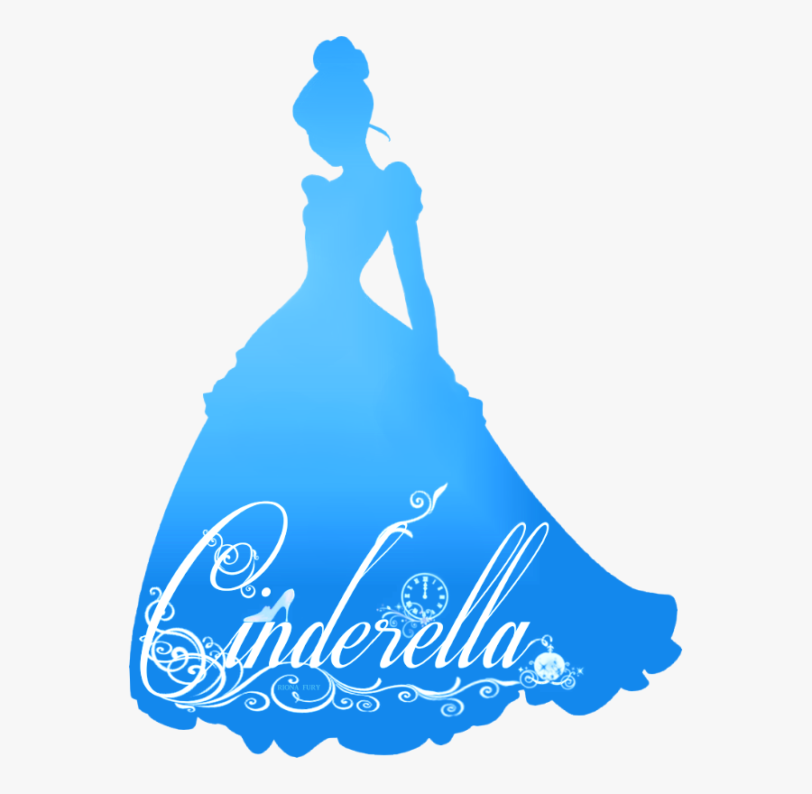 Princess Silhouette Clip Art - Cinderella Disney Princess Silhouette, Transparent Clipart