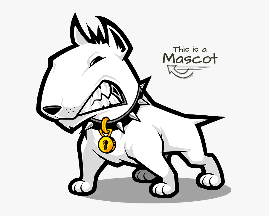 Mascot Design Bullterrier Logo Line, Security Logo, - Atom Mascot Logo, Transparent Clipart