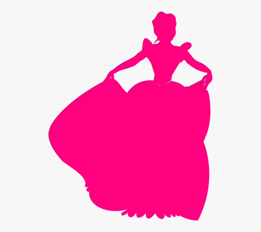 Pink Princess Silhouette Png, Transparent Clipart