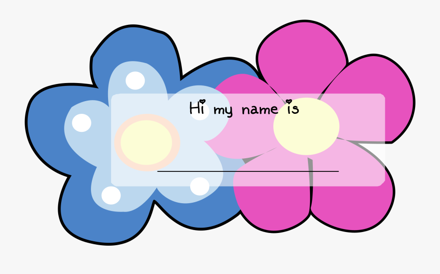 Flower Name Tag Design , Transparent Cartoons - Flower Name Tag Design, Transparent Clipart