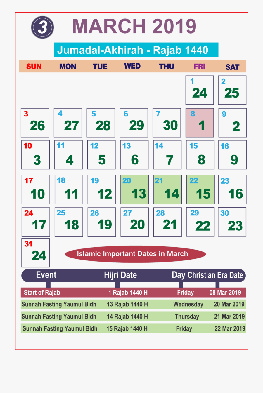 Islamic Calendar 2019 March - Islamic Calendar 2019 July, Transparent Clipart
