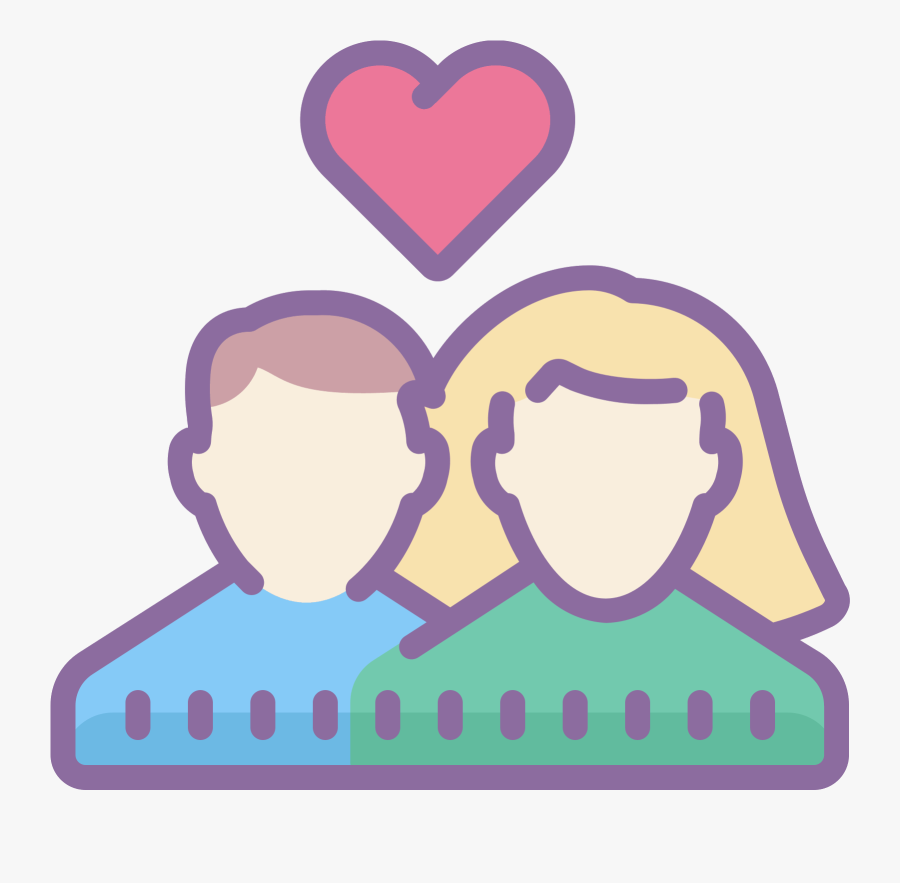 Transparent Man And Woman In Love Clipart - Heart Icon Png Couple, Transparent Clipart