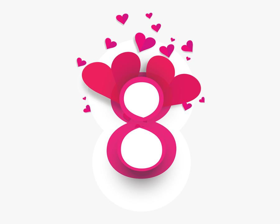 Womens Day 8 March Typography, 8 March, Women Day, - 8 March Women's Day Png, Transparent Clipart