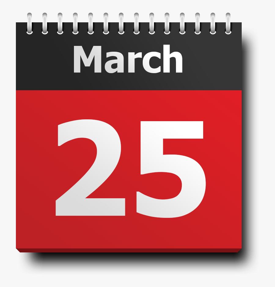 March 25 Calendar Icon - April 22 Calendar, Transparent Clipart
