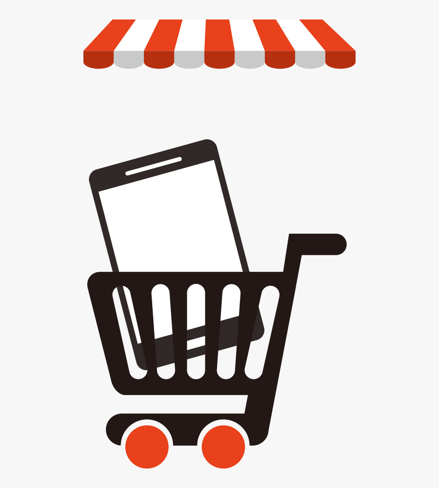 Car Vector Shopping Phone Hd Image Free Png Clipart - Clip Art, Transparent Clipart