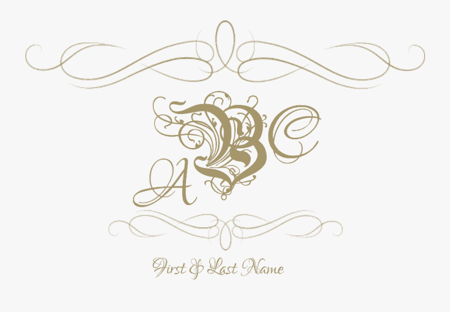 Clip Art Monogram Designer Free - Monogram For Wedding Invitation Png, Transparent Clipart