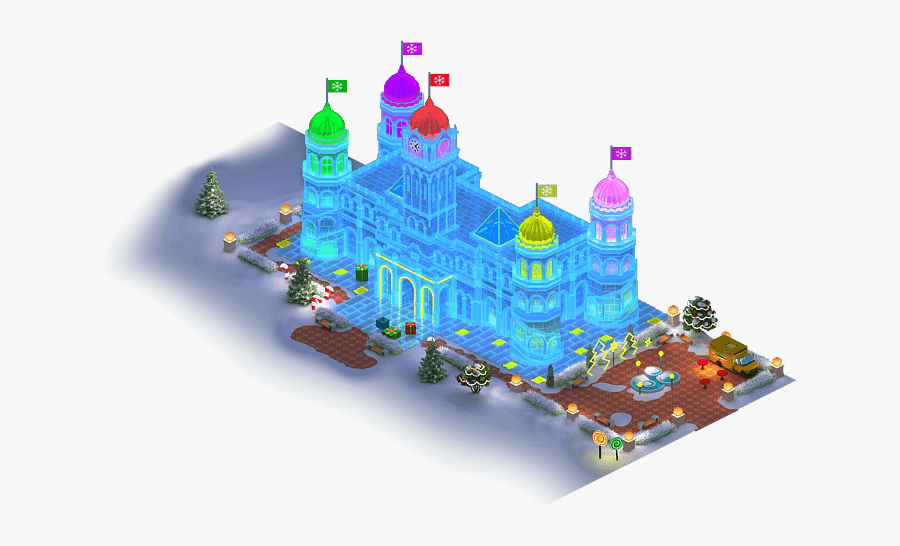 Snow Town Hall - Illustration, Transparent Clipart