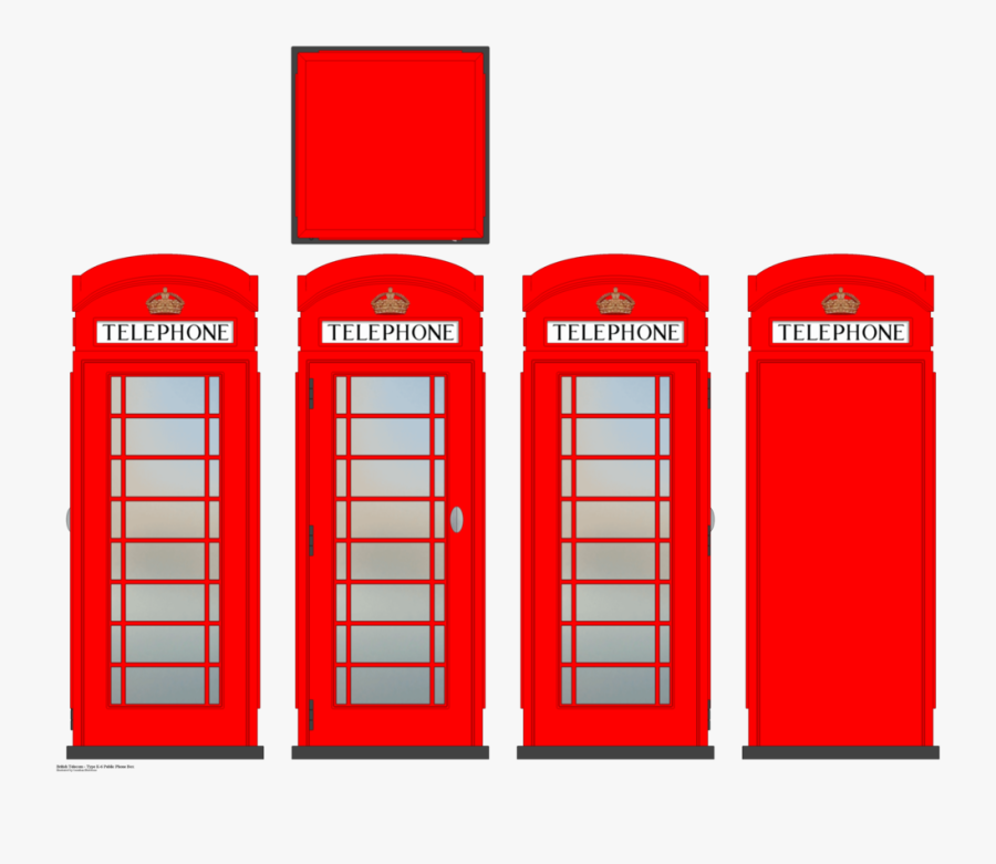 Telephone Box British, Transparent Clipart