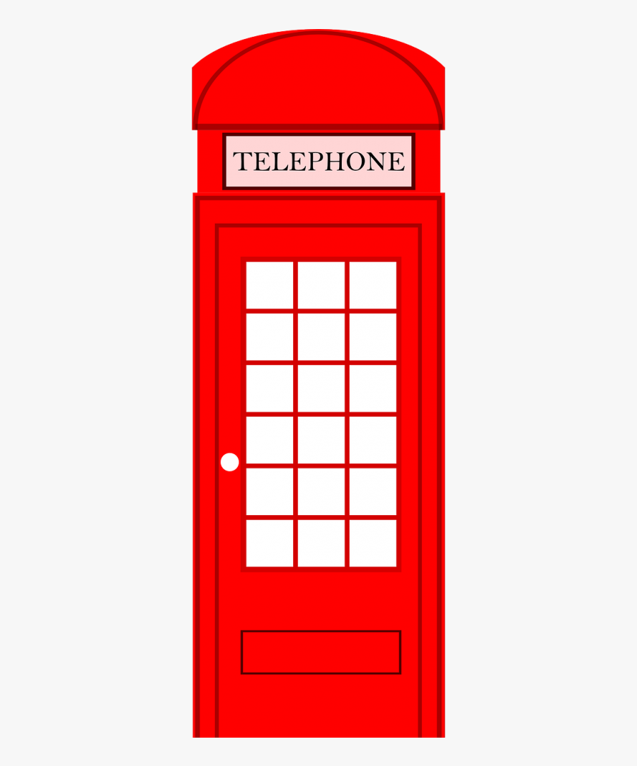 Phone Box Telephone Booth Telephone Box - Red Phone Booth Clipart, Transparent Clipart