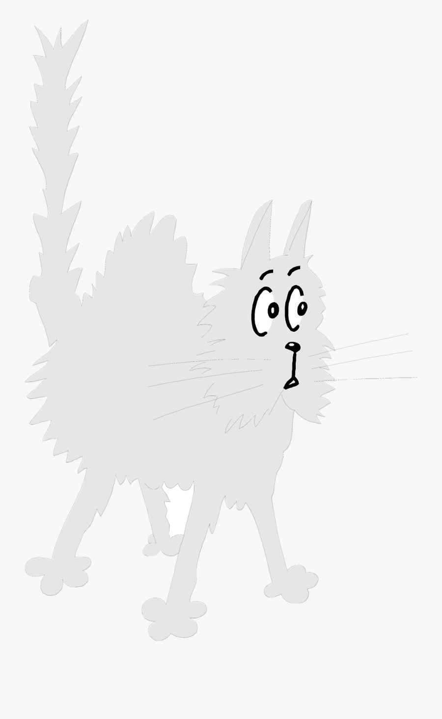 Pix For Frightened Cat Clipart - Illustration, Transparent Clipart