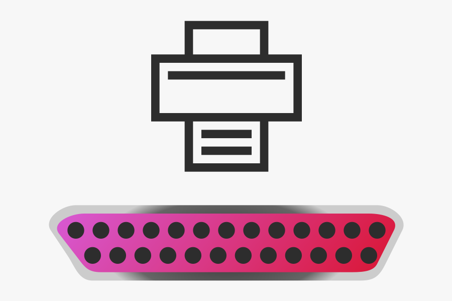 Parallel Port Icon, Transparent Clipart