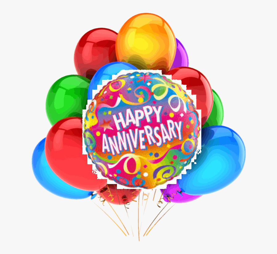 Transparent Balloon Bouquets Clipart - Happy Anniversary Balloon Transparent, Transparent Clipart