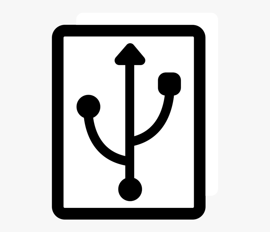 Line,symbol,usb - Flash Drive Usb Png Icon, Transparent Clipart
