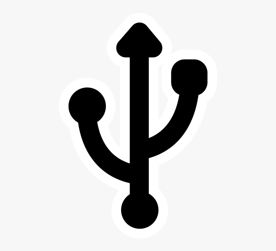 Usb, Pc, Connect, Usb Port, Symbol - Simbolo Usb Png, Transparent Clipart