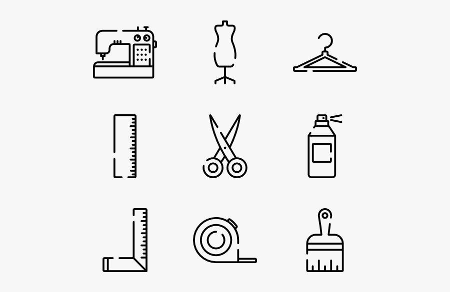 Sewing - Line Art, Transparent Clipart