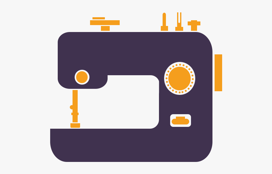 Sewing Machine Icon - Circle, Transparent Clipart