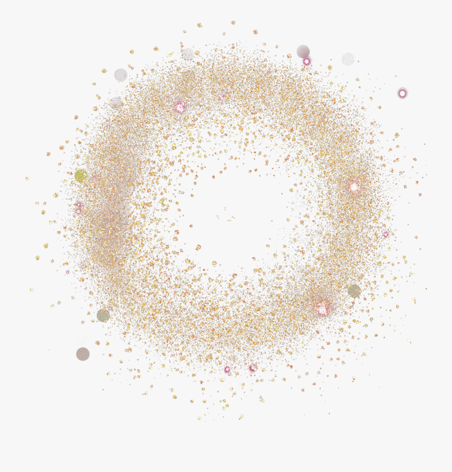 Gold Light Spot Wars Effect Paper Powder Clipart - Spiral Glitter Png, Transparent Clipart