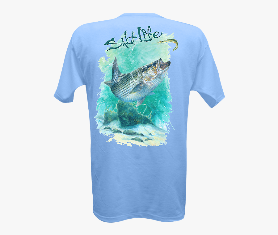 Striper Salt Life Tshirt For Roy Salt Life Shirts - Salt Life Fish Shirts, Transparent Clipart