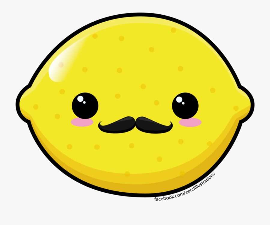 Transparent Smart Cookie Clipart - Lemon With A Mustache, Transparent Clipart