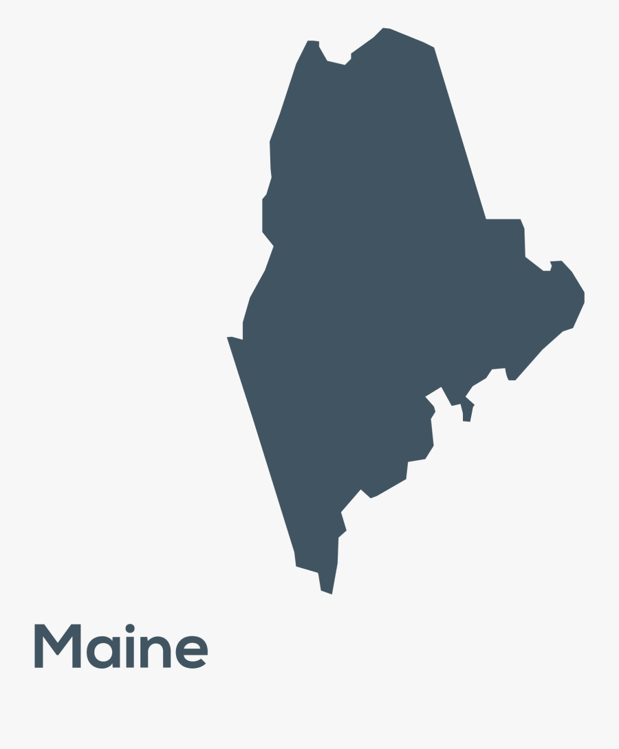 U - S - States - Shapes And Names - Maine - Clipart - State Of Maine Clipart, Transparent Clipart