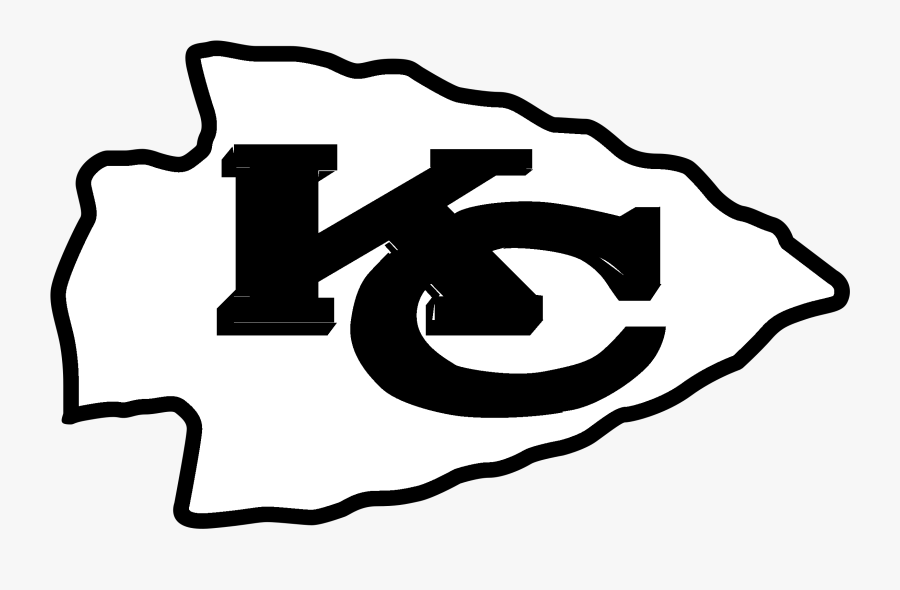 Kansas City Chiefs Logo Black And Ahite - Kansas City Chiefs Logo Big, Transparent Clipart