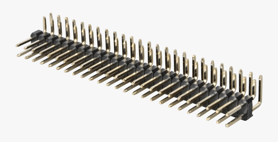 2 X 25-pin Header, Angled, Pitch - Pin Header, Transparent Clipart