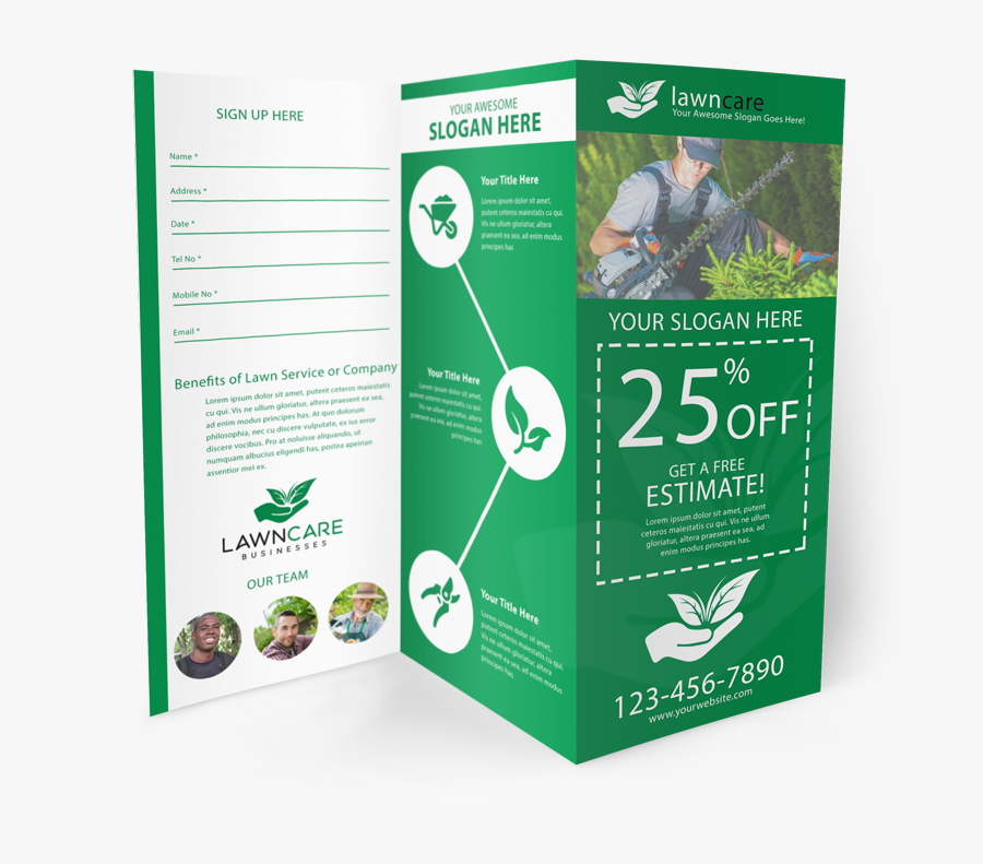 Clip Art Landscaping Brochure - Flyer, Transparent Clipart