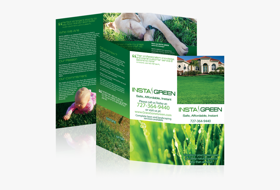 Clip Art Landscaping Brochure - Lawn, Transparent Clipart