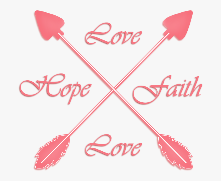 Love Faith Hope Crossed Arrows - Apple Tree Hotel, Transparent Clipart