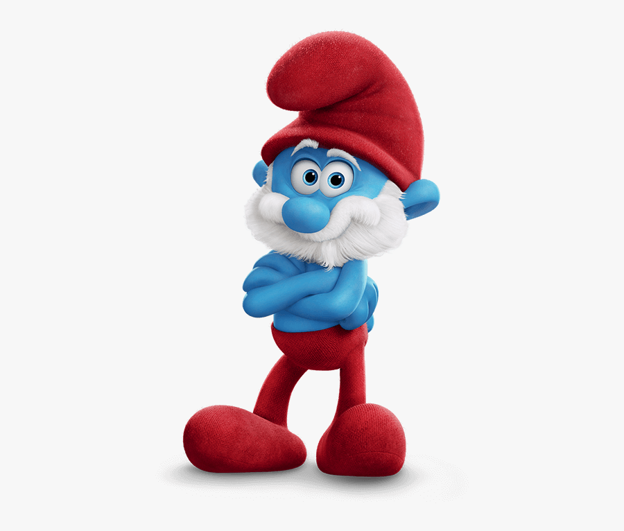 Papa Smurf Arms Crossed - Smurfs The Lost Village Characters, Transparent Clipart